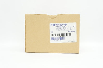 BD 309602 Tuberculin Slip Tip Syringe 1ml - Case of 100